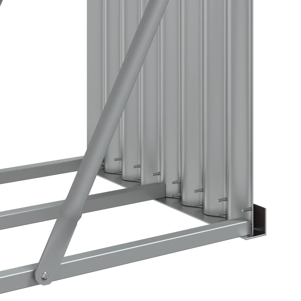 Brennholzunterstand Anthrazit 234x45x100 cm Verzinkter Stahl Holzlager außen