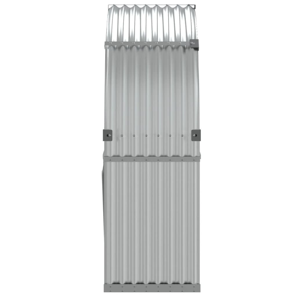 Brennholzunterstand Silber 120x45x140 cm Verzinkter Stahl Holzlager außen