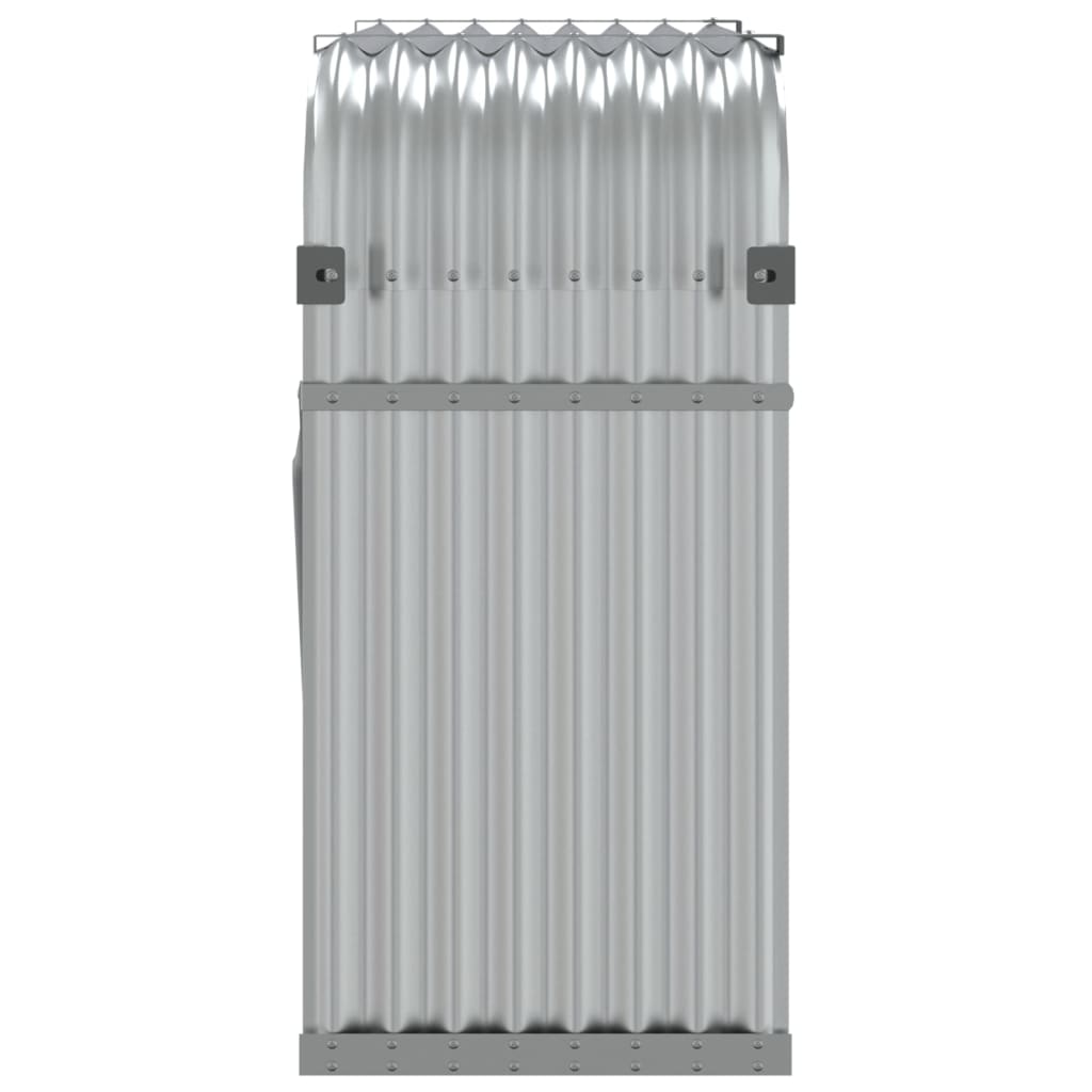 Brennholzunterstand Silber 120x45x100 cm Verzinkter Stahl Holzlager außen