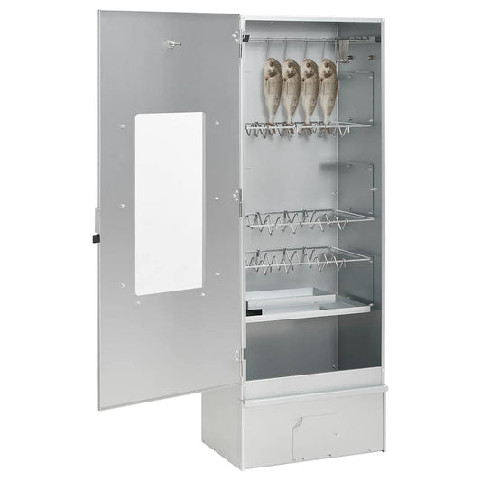 Räucherofen mit Kaltrauchgenerator Verzinkter Stahl 44,5 x 29 x 110 cm Räucherschrank