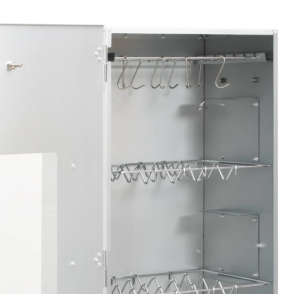 Räucherofen mit Kaltrauchgenerator Verzinkter Stahl 44,5 x 29 x 110 cm Räucherschrank