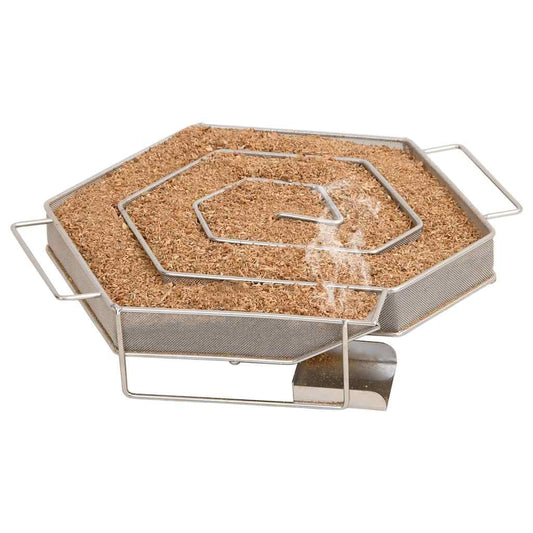 Kaltrauchgenerator 6-Seitig 22,5x22x4,5 cm Edelstahl Rauchgenerator für Räucheröfen