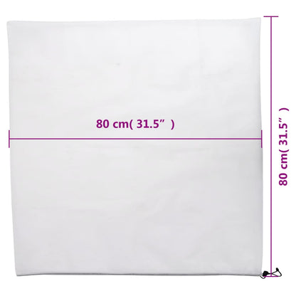 Winter fleece with drawstring, 4 pieces, 70 g/m², 0.8 x 0.8 m, frost protection, garden fleece, plant protection