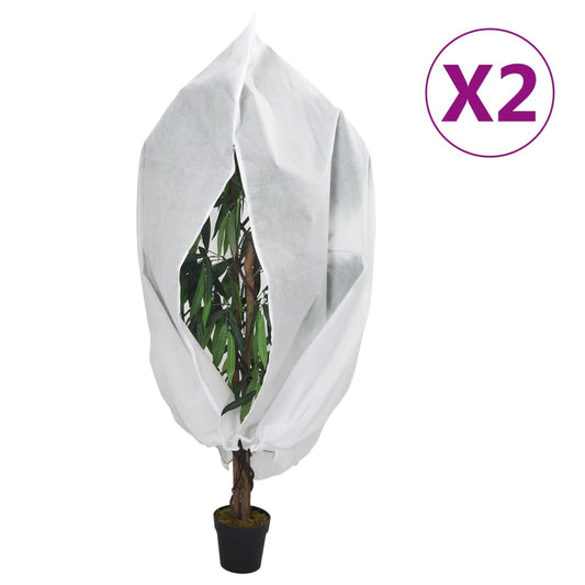 Wintervlies mit Reißverschluss 2 Stk. 70 g/m² 1x1,55 m Frostschutz Gartenvlies Pflanzenschutz