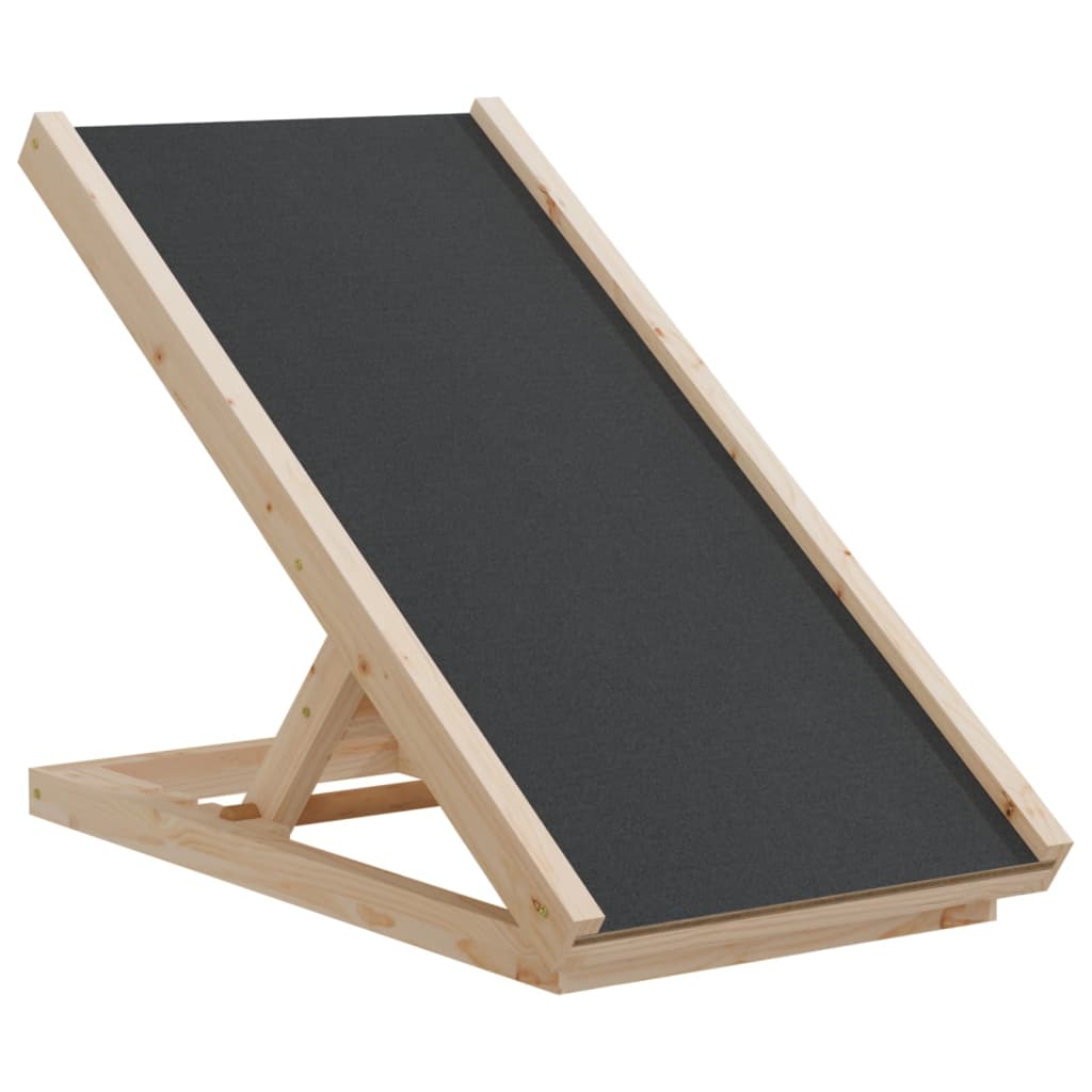 vidaXL Dog Ramp Grey 70x35 cm Solid Fir Wood