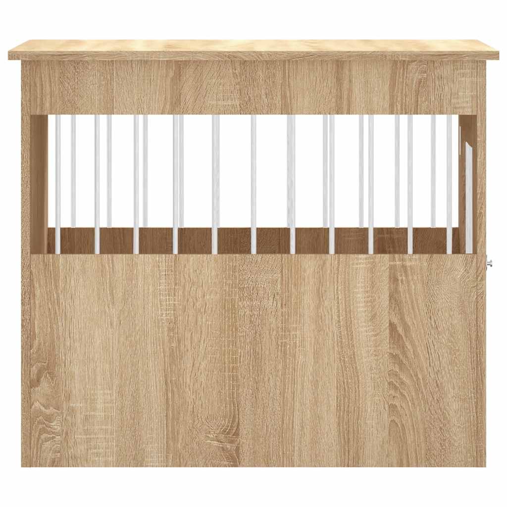 vidaXL dog crate in furniture style Sonoma oak 55x80x68 cm wood composite