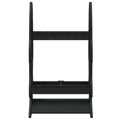 Rutenständer für 16 Angelruten Schwarz 44x27x80 cm Fischmotiv