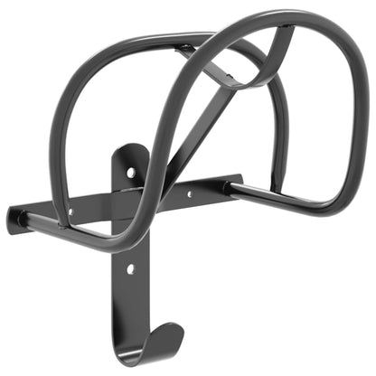 vidaXL Bridle Holder Wall Mount Black Iron