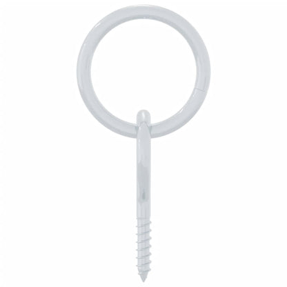 vidaXL Tie-down rings with eye screws, 3 pcs., silver steel