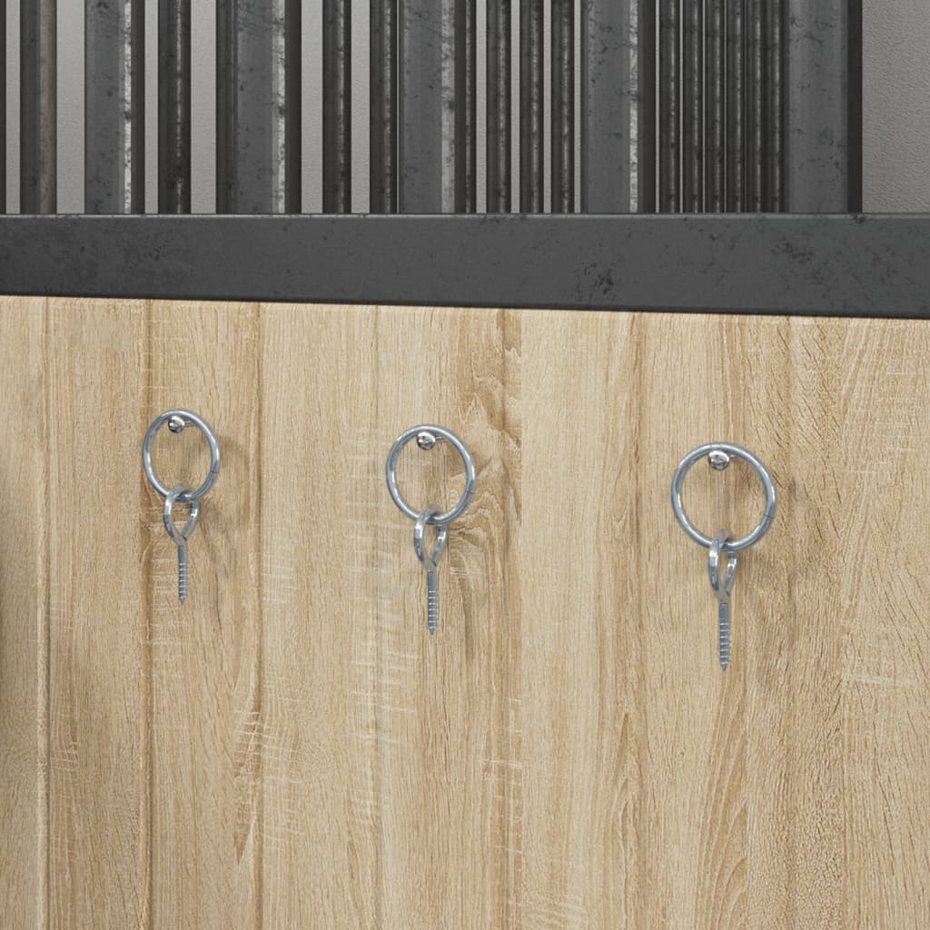 Anbinderinge mit Ösenschrauben 3 Stk. Silbern Stahl Barrenringe Schaukelringe