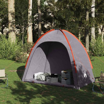 vidaXL Side Tent Grey and Orange Waterproof
