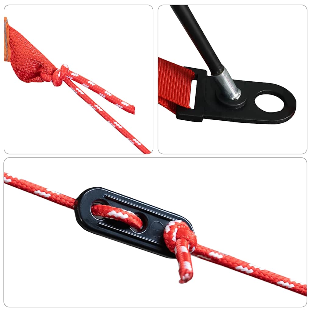 Beistellzelt Grau und Orange Wasserdicht Lagerzelt Aufbewahrungszelt halbrund