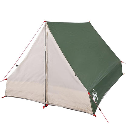 vidaXL Camping Wedge Tent 2 Person Green Waterproof