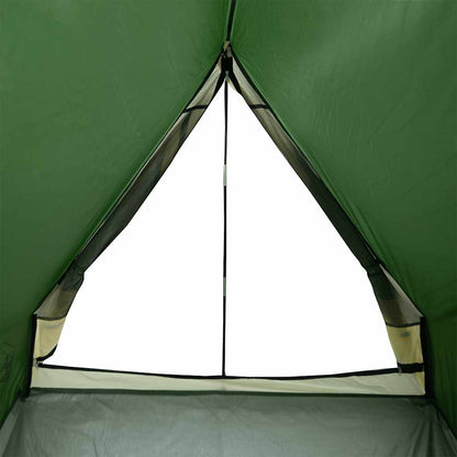 vidaXL Camping Wedge Tent 2 Person Green Waterproof