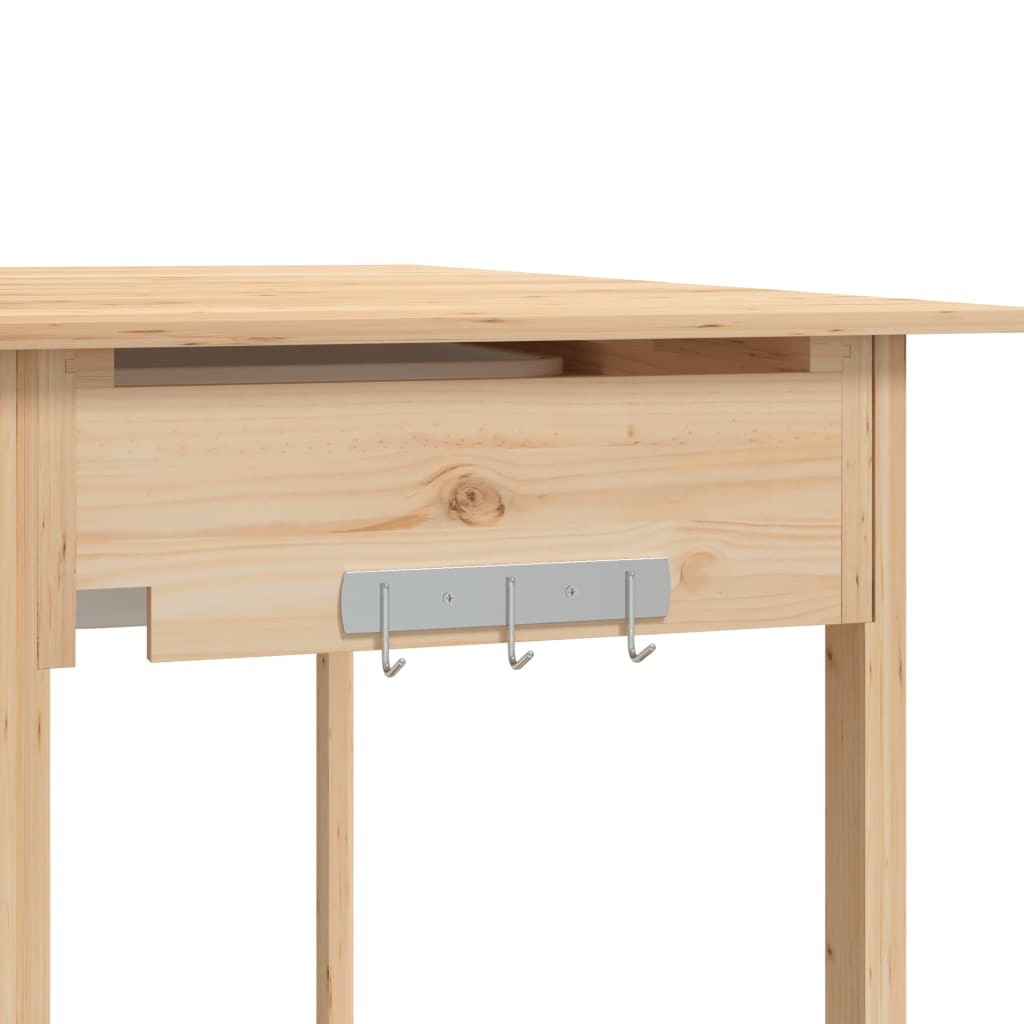 Pflanztisch mit Waschbecken Naturfarbe 147,5x44x139,5 cm Massivholz Tanne
