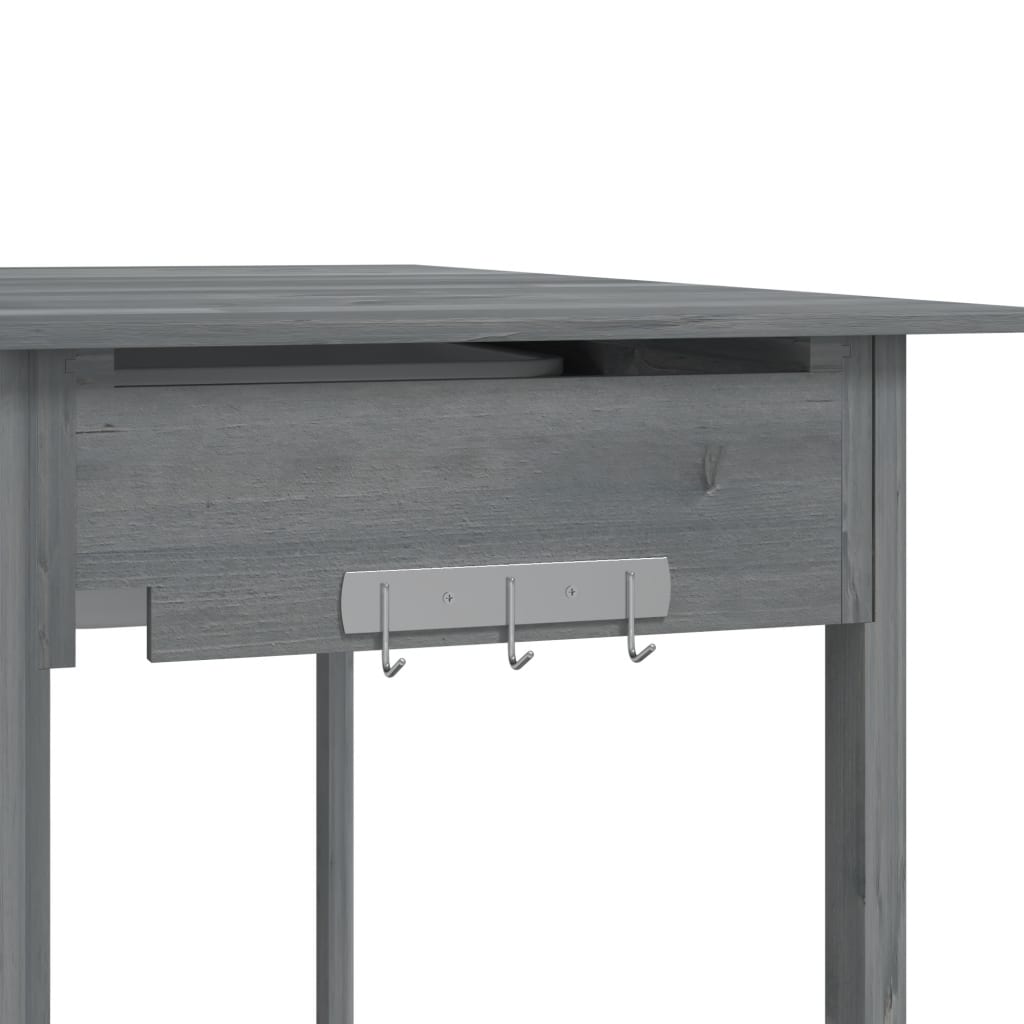 Pflanztisch mit Waschbecken Grau 147,5x44x139,5 cm Massivholz Tanne