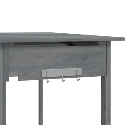 Pflanztisch mit Waschbecken Grau 147,5x44x139,5 cm Massivholz Tanne