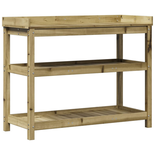 vidaXL Planting Table Shelves 108x45x86.5 cm Impregnated Pine Wood