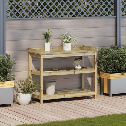 vidaXL Planting Table Shelves 108x45x86.5 cm Impregnated Pine Wood