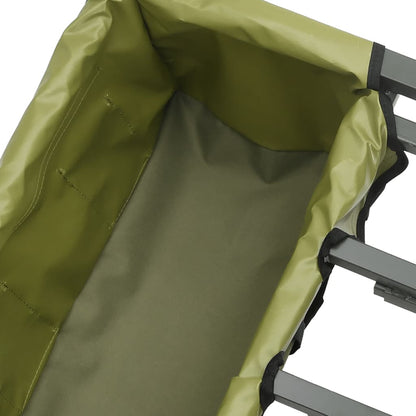Green fishing trolley, folding fishing rod transport trolley, camping trolley
