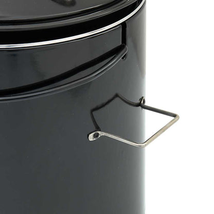 Goulash cannon with smoke vent &amp; lid, black enamelled steel, outdoor use