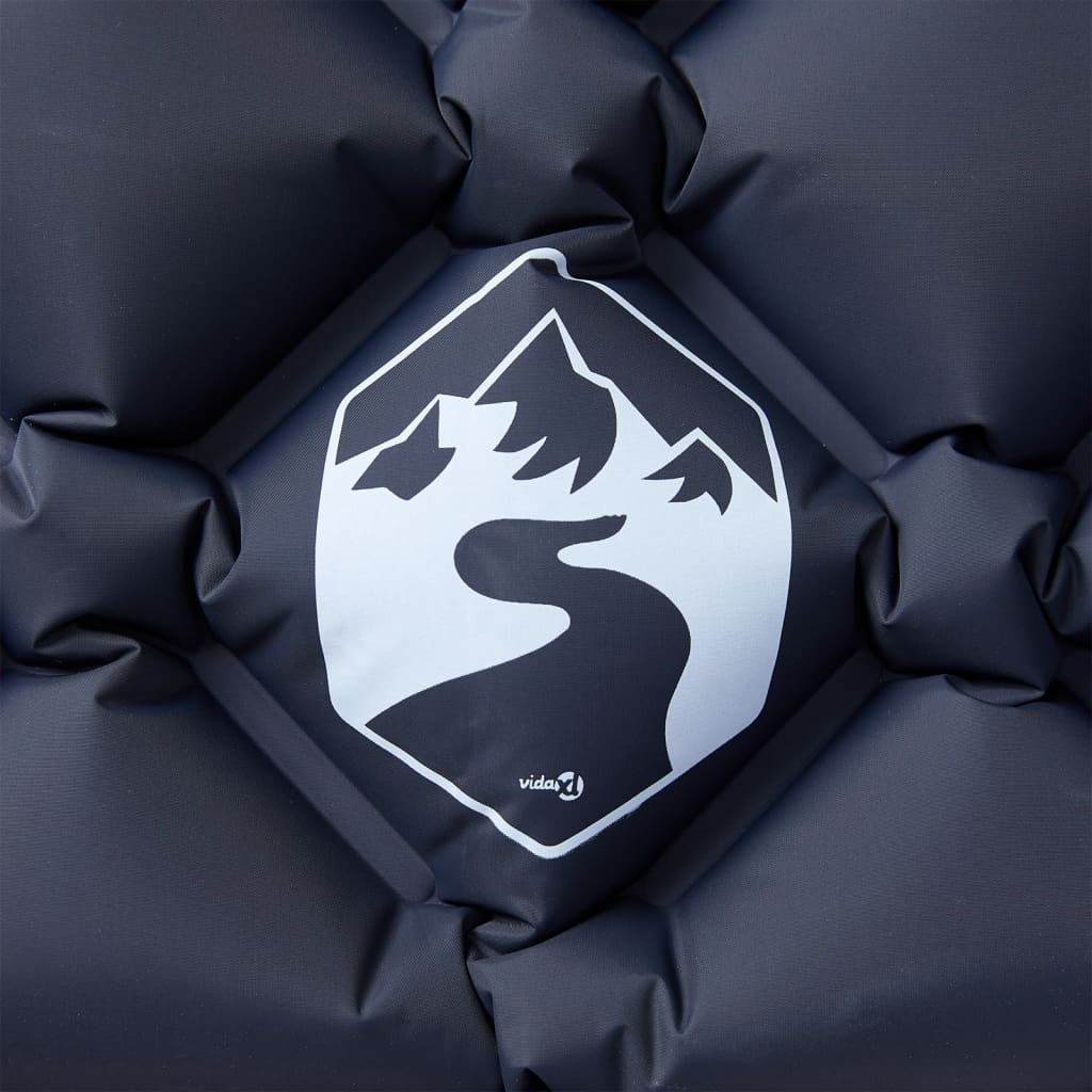 Aufblasbare Isomatte mit Kissen Grau 188x62x5,5 cm ultraleichte Luftmatratze 560g