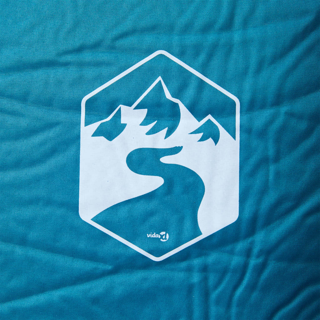 Aufblasbare Isomatte mit Kissen Türkis 190x64x3 cm Luftmatratze Camping