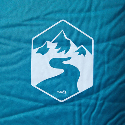 vidaXL Self-Inflating Sleeping Mat with Pillow, Turquoise