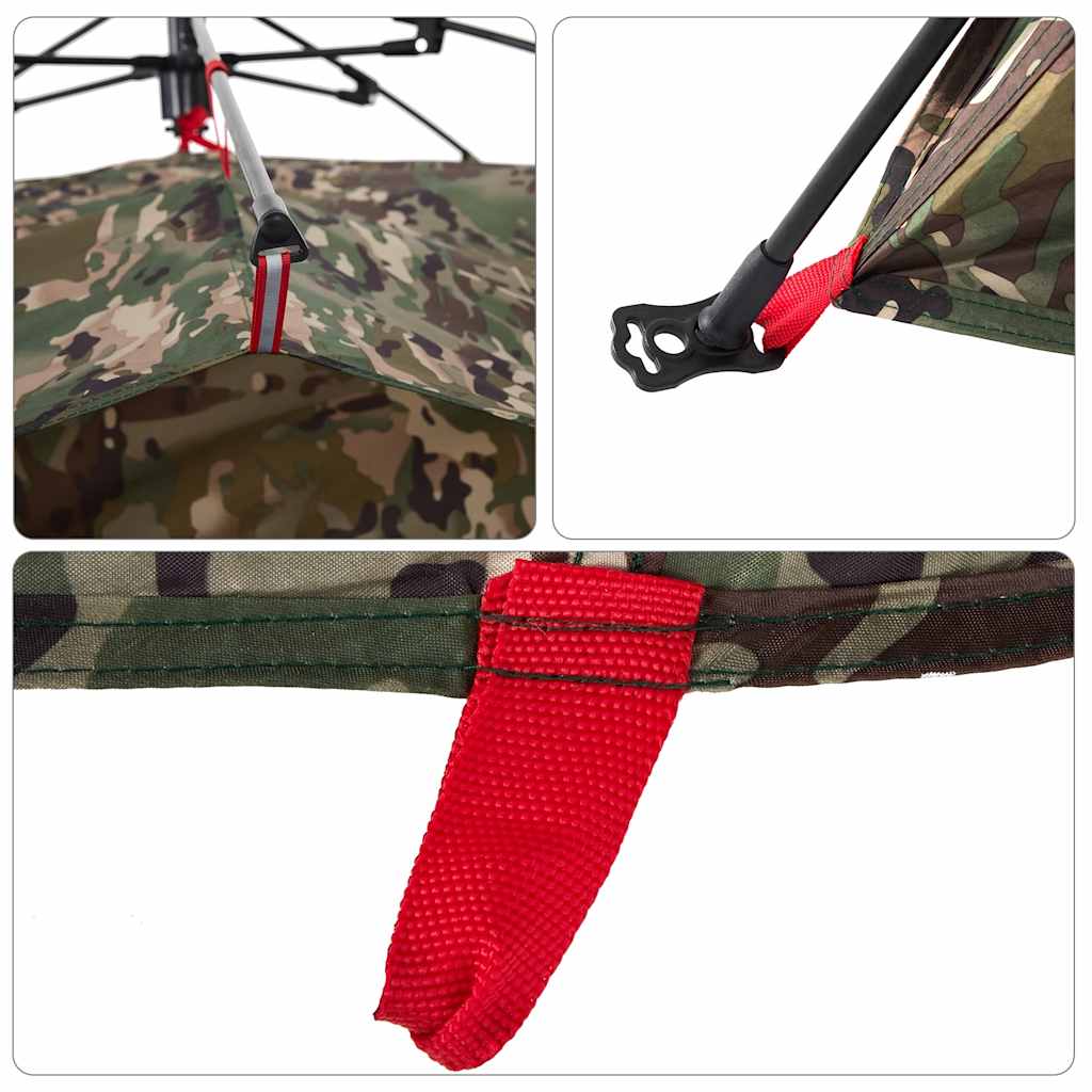 Zelt 4 Personen Tarnmuster Quick Release Wasserdicht Camping Angeln