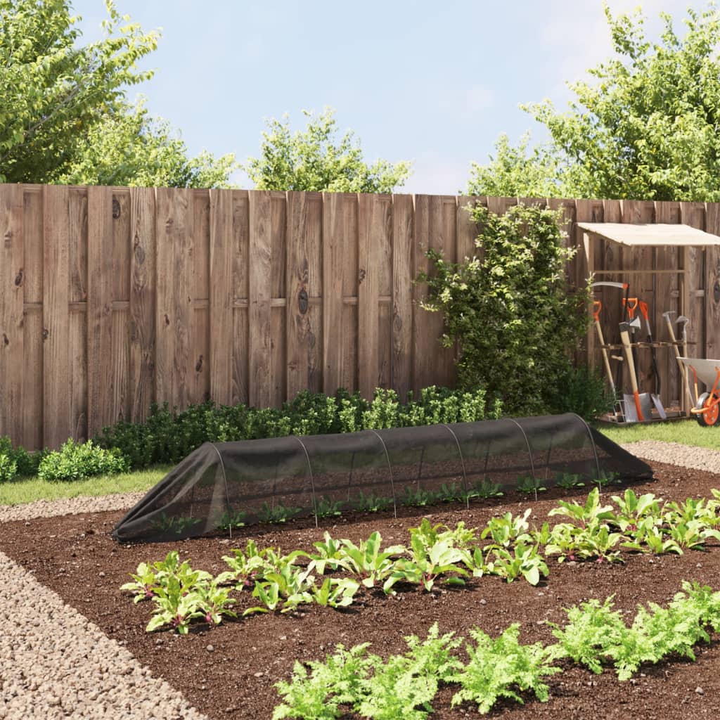 vidaXL Mesh Tunnel Black 300x50x48.5 cm Steel and Polyethylene