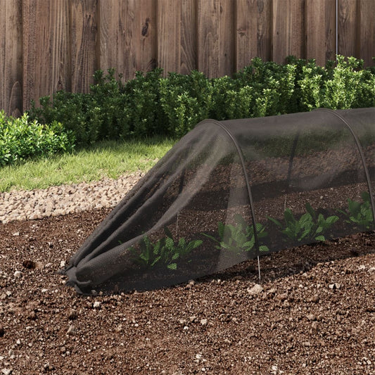 vidaXL Mesh Tunnel Black 300x50x48.5 cm Steel and Polyethylene