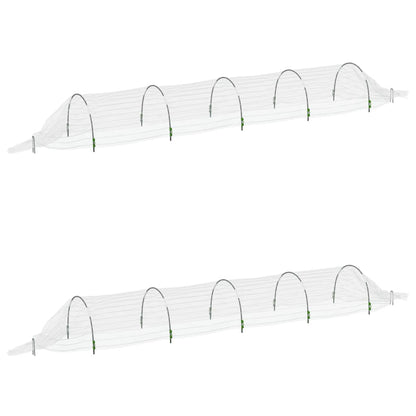 vidaXL Net Tunnel 2 pcs. 1.5x5 m Fiberglass and PP