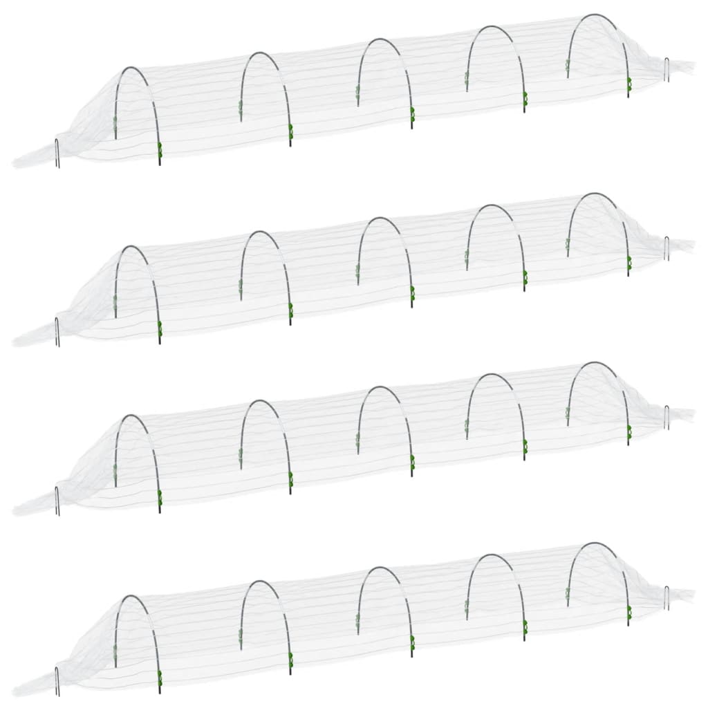 vidaXL Net Tunnel 4 pcs. 1.5x5 m Fiberglass and PP