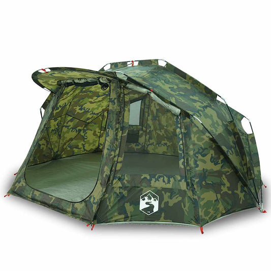 Zelt 5 Personen Tarnmuster Wasserdicht Karpfenzelt Camping Angeln Camouflage