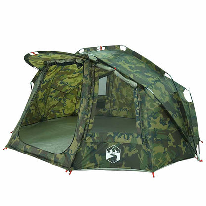 vidaXL Fishing Tent 5 Person Camouflage Pattern Waterproof