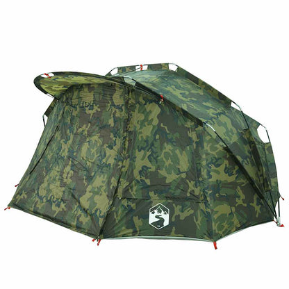 vidaXL Fishing Tent 5 Person Camouflage Pattern Waterproof