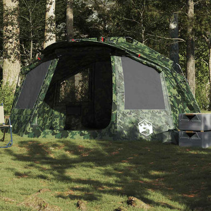 vidaXL Fishing Tent 5 Person Camouflage Pattern Waterproof