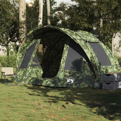vidaXL Fishing Tent 2 Person Camouflage Pattern Waterproof