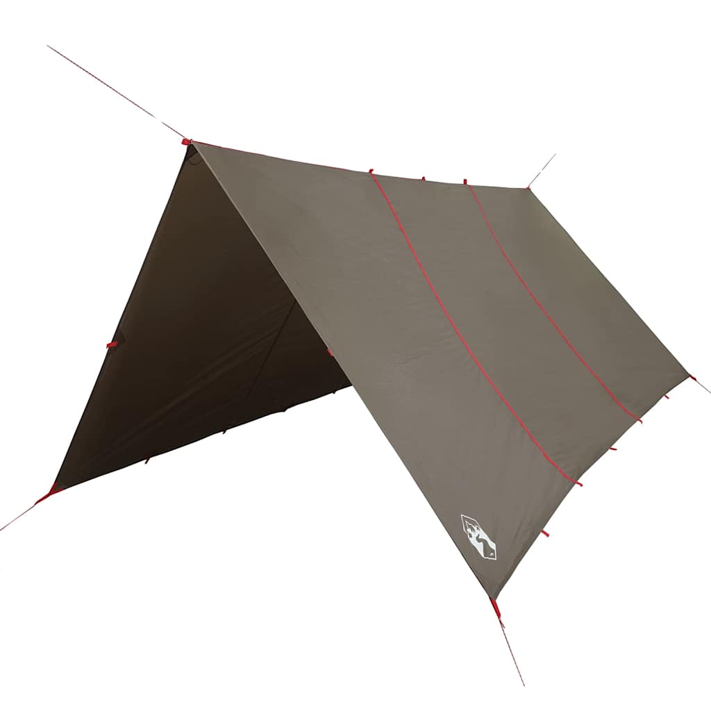 Tarp Braun 4,5x4,2m Wasserdicht Outdoor Regenschutz Bushcraft Camping