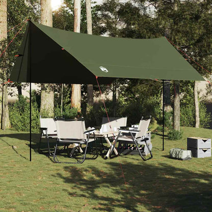 vidaXL Tarp Olive Green 438x376x212 cm Waterproof