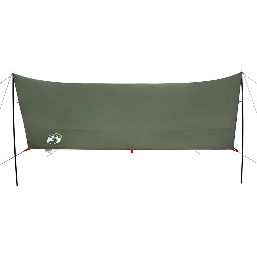 Tarp mit Stangen Olivgrün 462x306x211 cm Wasserdicht Outdoor Regenschutz Sonnenschutz