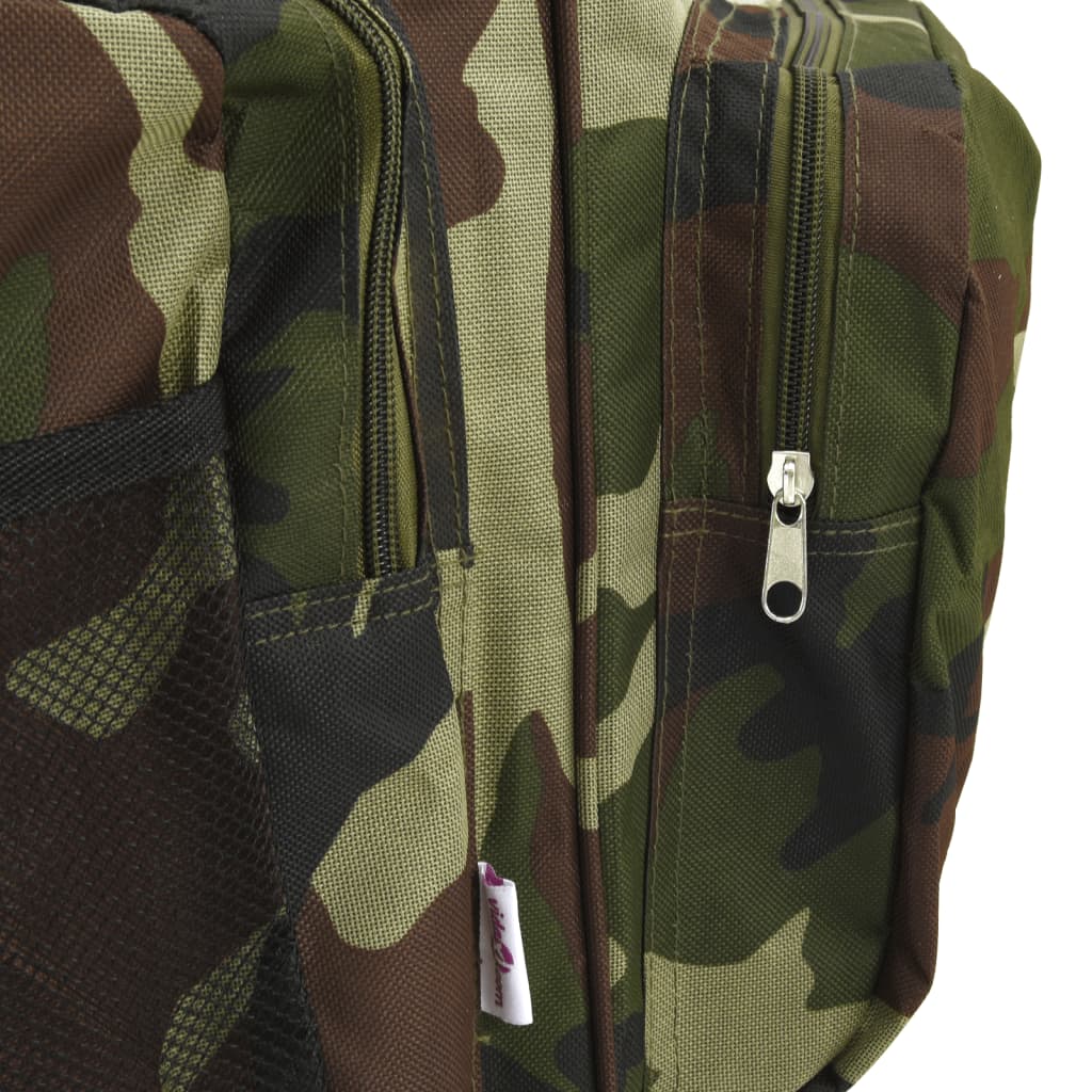 vidaXL Angeltasche Angeltasche wasserdicht isoliert tarnfleck 57x35x34 cm Anglertasche FischertascheGrüne Tarnfarben Oxford-Gewebe