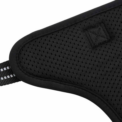 Hundegeschirr mit Leine & Halsband Verstellbar Schwarz S Sicherheitsgeschirr