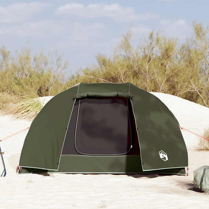 vidaXL Fishing Tent 3 Person Olive Green Waterproof