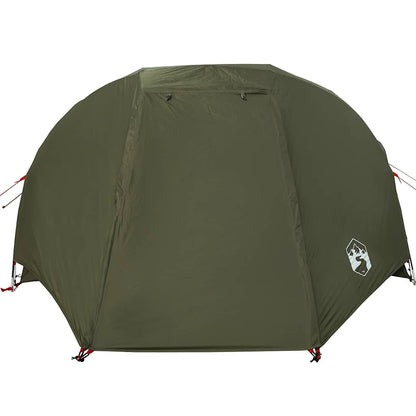 vidaXL Fishing Tent 3 Person Olive Green Waterproof