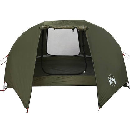 vidaXL Fishing Tent 3 Person Olive Green Waterproof