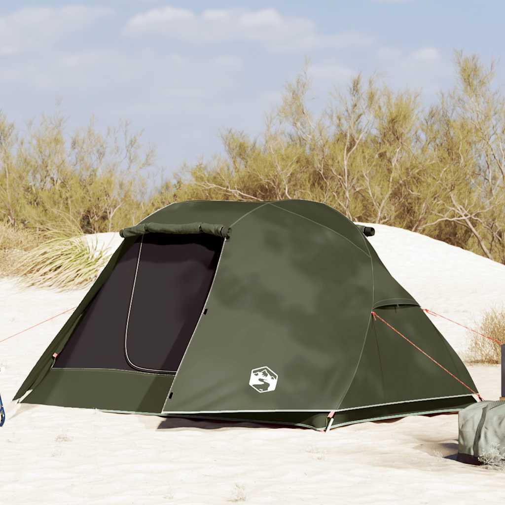 Zelt 3 Personen Olivgrün Wasserdicht Fischen Camping Tragetasche