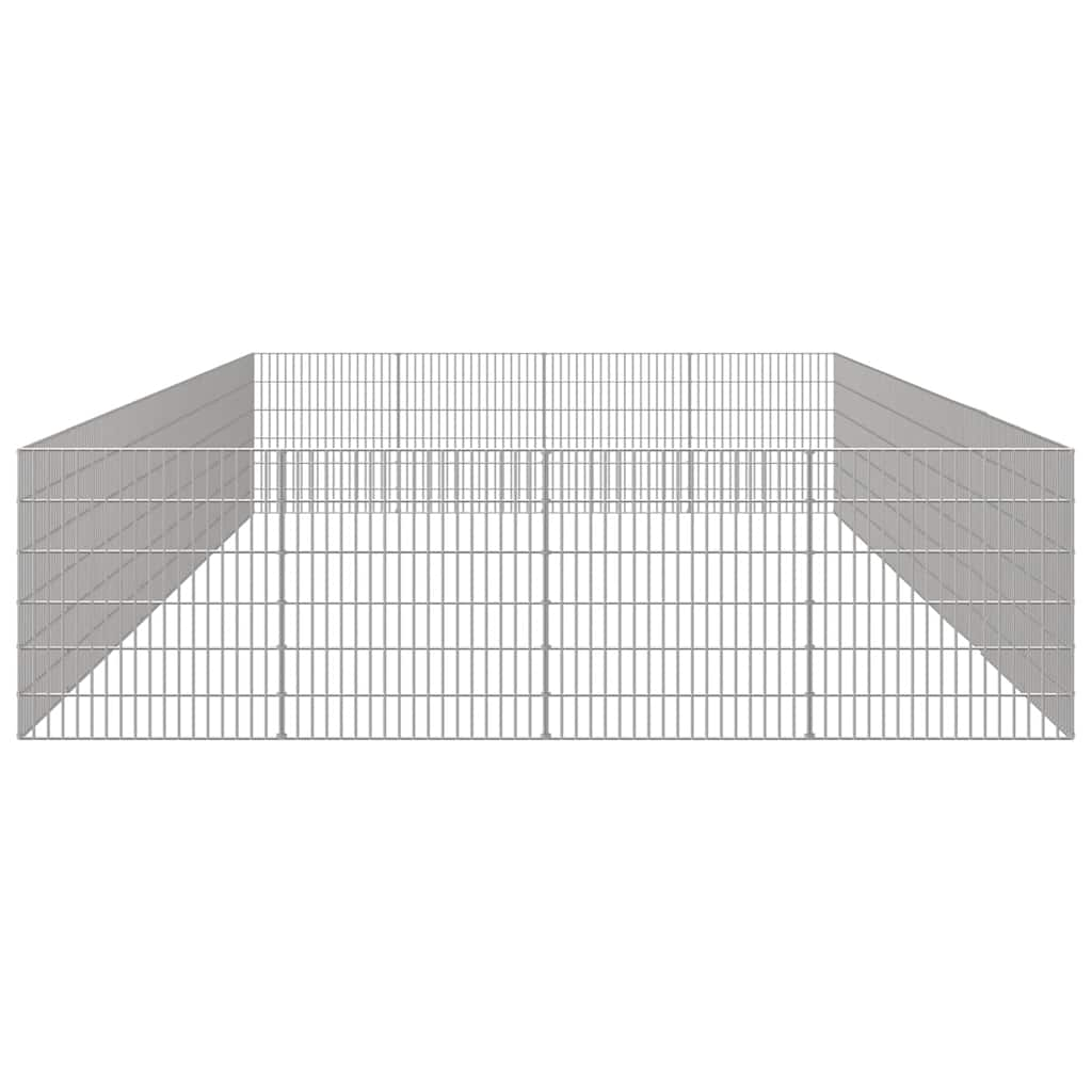 Freilaufgehege 24-teilig 54x60 cm Verzinktes Eisen Freilauf Auslauf Außengehege