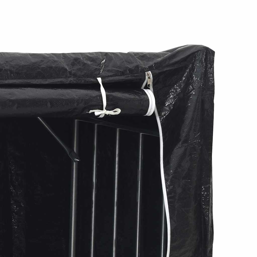 Brennholzregal mit Regenschutz 100,5x40,5x110,5 cm Holzlager Feuerholzständer