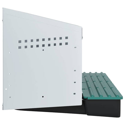 Legenest Hühner-Nistkasten 4 Fächer Wandmontage Verzinkter Stahl Abrollnest